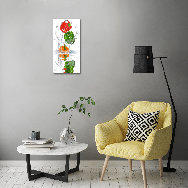 Vertikale Uhr Paprika