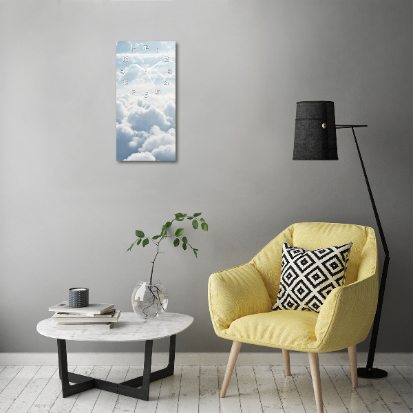 Wanduhr aus glas Flug über den Wolken