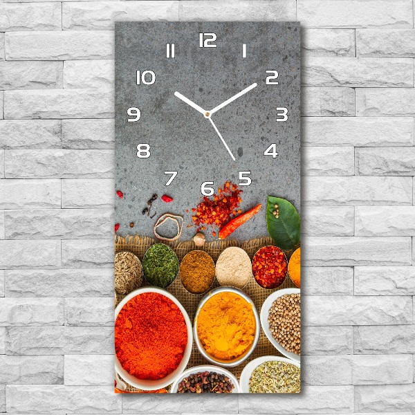 Vertikale Uhr Bunte Gewürze