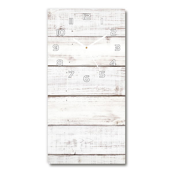 Wanduhr aus glas Holzwand