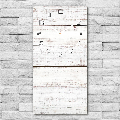 Wanduhr aus glas Holzwand