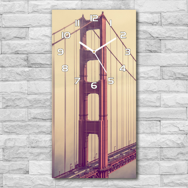 Wanduhr aus glas San Francisco Brücke