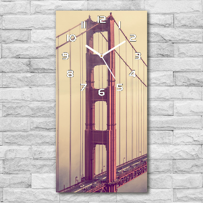Wanduhr aus glas San Francisco Brücke