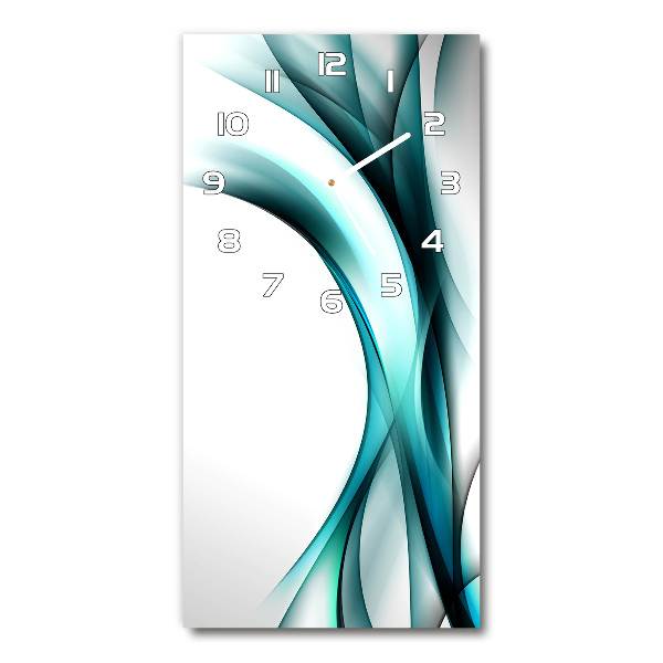Wanduhr aus glas Abstrakte Wellen