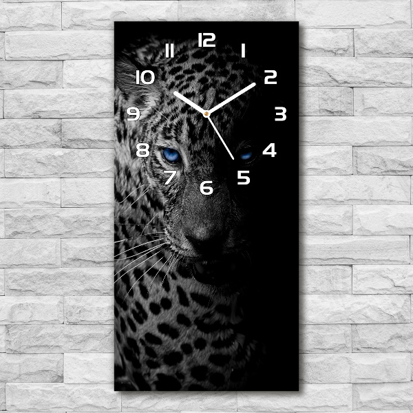 Wanduhr aus glas Leopard