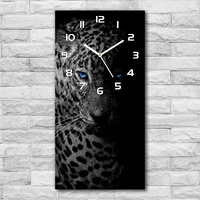 Wanduhr aus glas Leopard