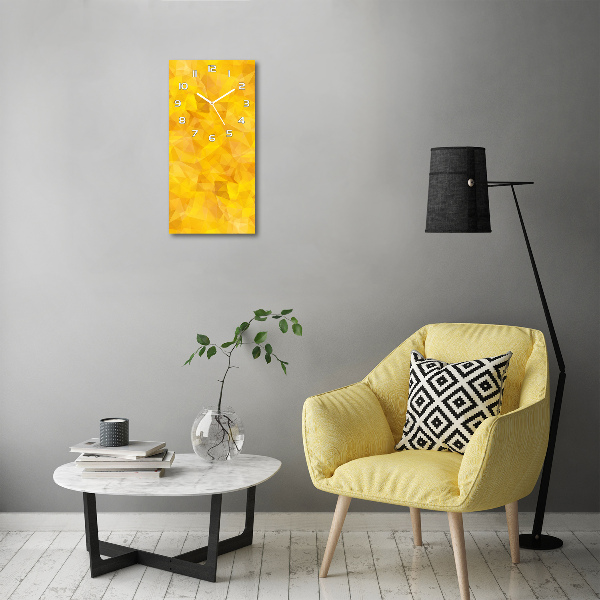 Wanduhr aus glas Abstrakte Dreiecke