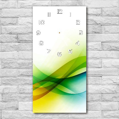 Wanduhr aus glas Abstrakte Wellen