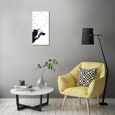 Wanduhr aus glas Gefleckte Kuh