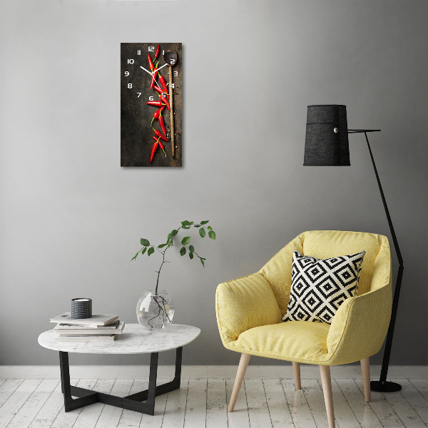 Vertikale Uhr Chilischoten