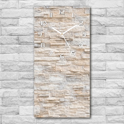 Wanduhr aus glas Ziegelmauer