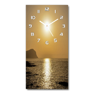 Wanduhr aus glas Sonnenuntergang am Meer