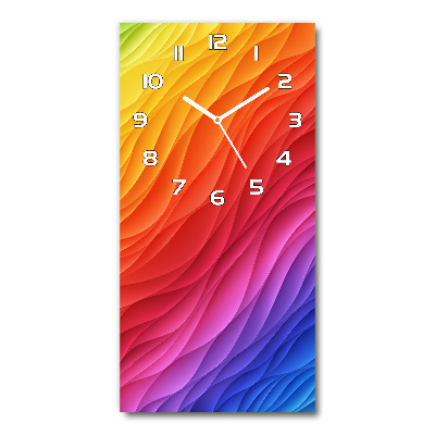 Wanduhr aus glas Bunte Wellen