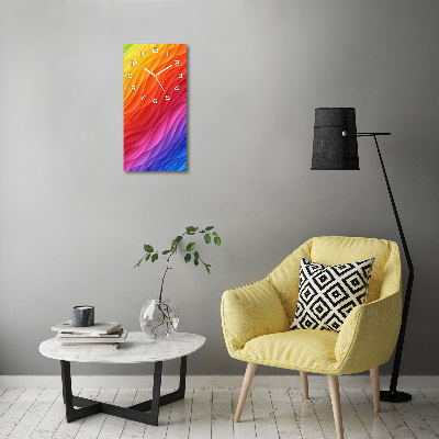 Wanduhr aus glas Bunte Wellen