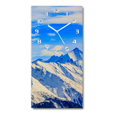 Wanduhr aus glas Gebirge im Winter