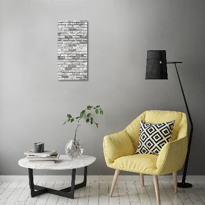 Vertikale Uhr Ziegelmauer