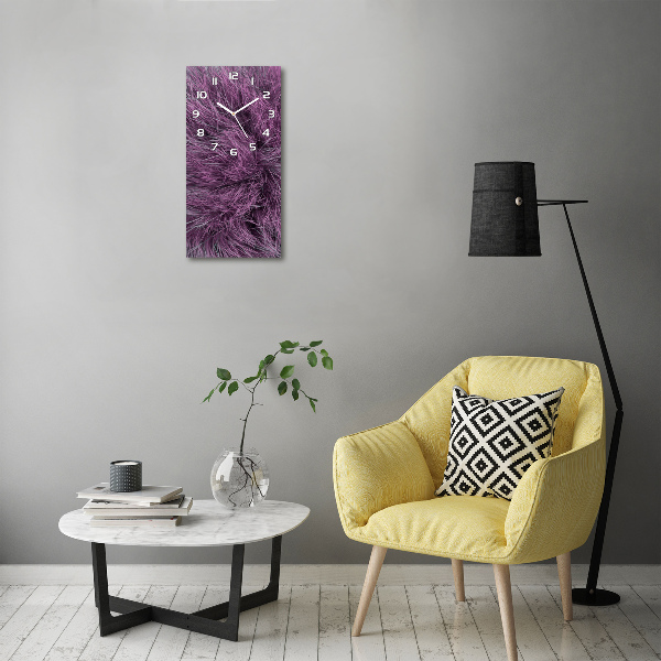 Wanduhr aus glas Rosa Fell