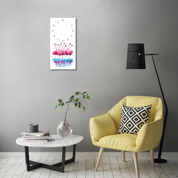 Vertikale Uhr Flamingos