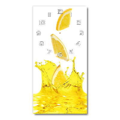 Wanduhr aus glas Zitronensaft