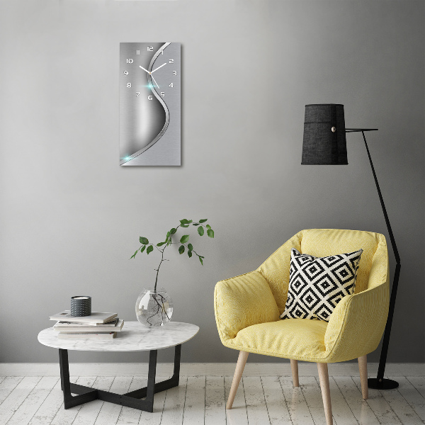 Wanduhr aus glas Metallabstraktion