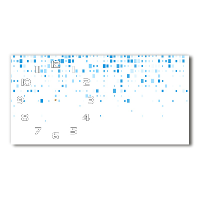 Glasuhr Blaue Quadrate