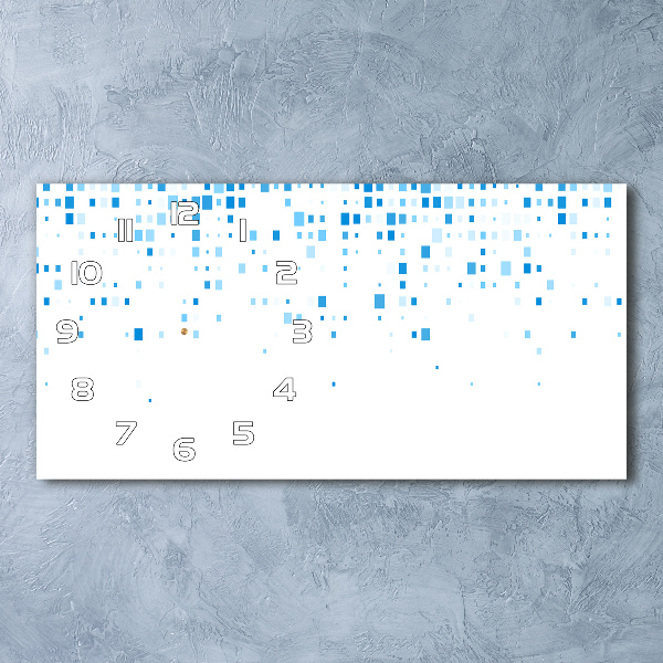 Glasuhr Blaue Quadrate