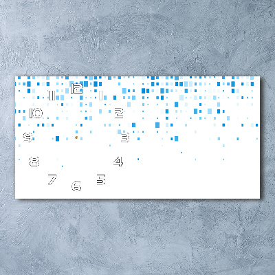 Glasuhr Blaue Quadrate