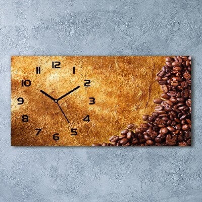 Moderne wanduhr Kaffeebohnen