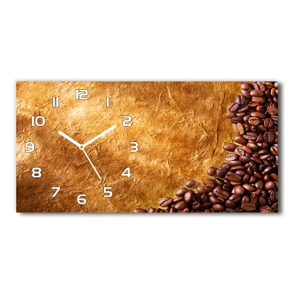 Moderne wanduhr Kaffeebohnen