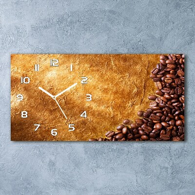 Moderne wanduhr Kaffeebohnen