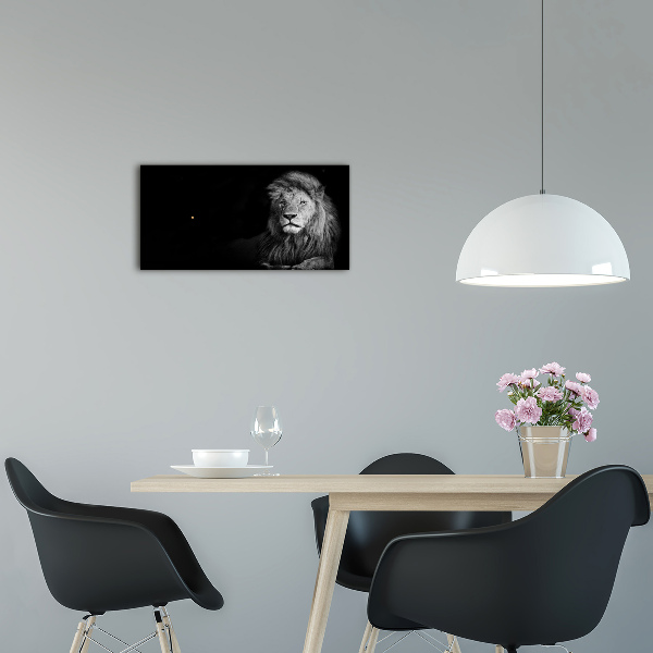 Moderne wanduhr Löwe