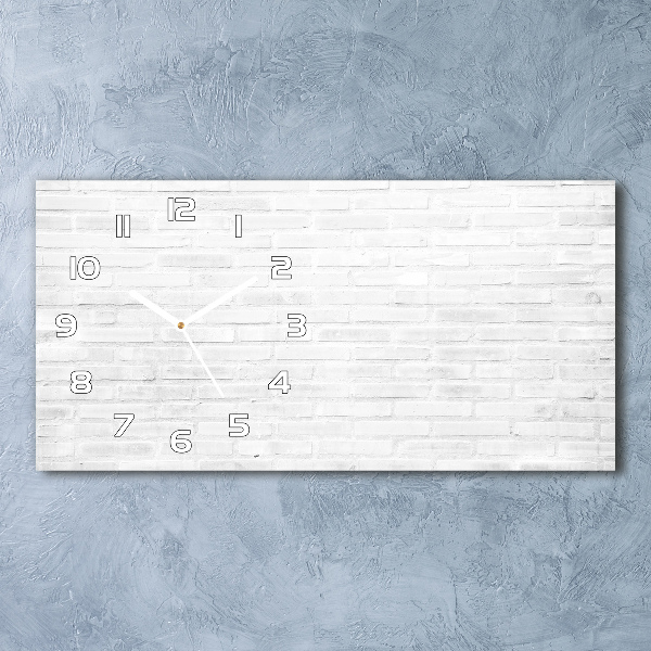 Moderne wanduhr Ziegelmauer