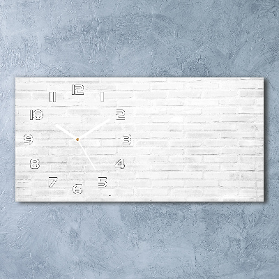 Moderne wanduhr Ziegelmauer