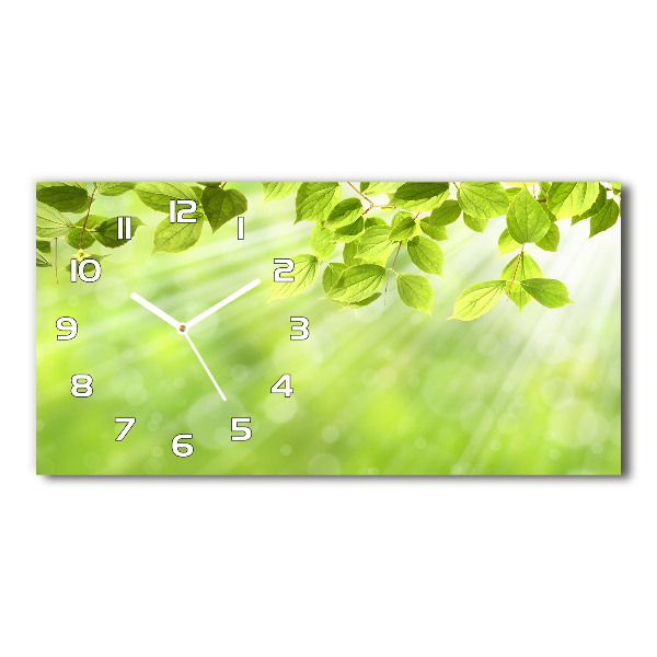 Moderne wanduhr Blätter