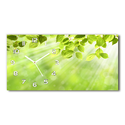 Moderne wanduhr Blätter