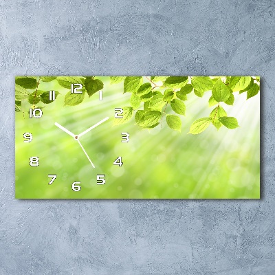 Moderne wanduhr Blätter