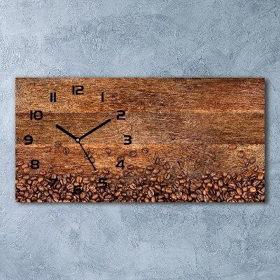 Moderne wanduhr Kaffeebohnen