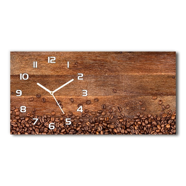 Moderne wanduhr Kaffeebohnen