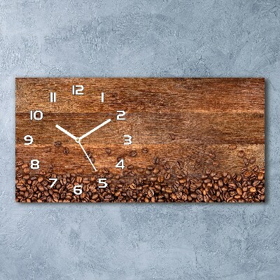Moderne wanduhr Kaffeebohnen