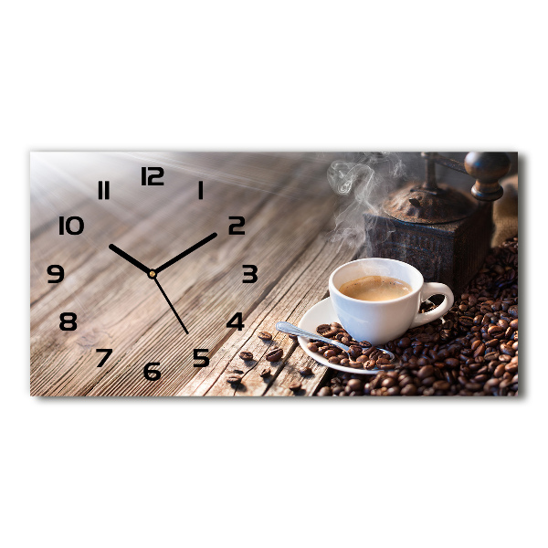 Moderne wanduhr Morgenkaffee