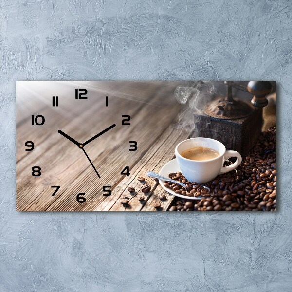 Moderne wanduhr Morgenkaffee
