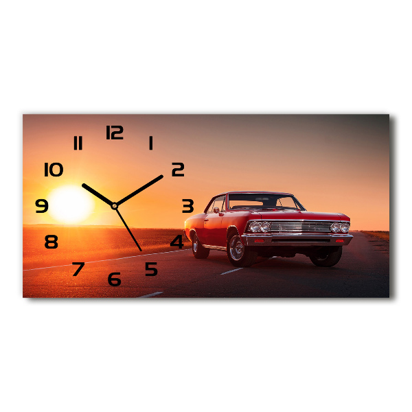 Horizontale Uhr Rotes Auto