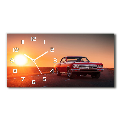 Horizontale Uhr Rotes Auto