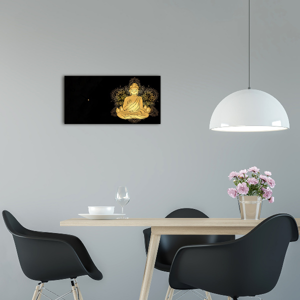 Glasuhr Sitzender Buddha