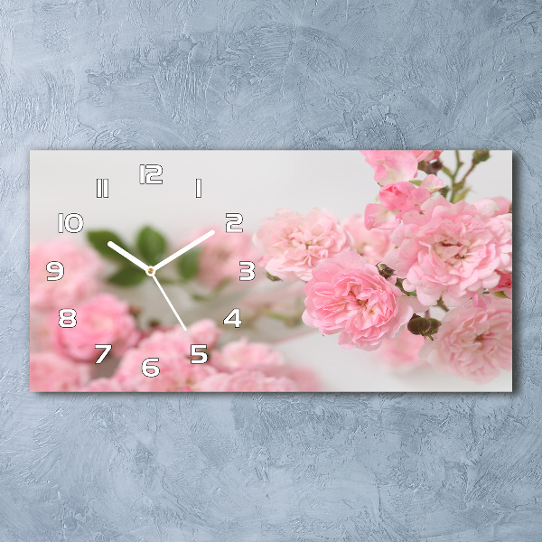 Moderne wanduhr Wildrosen