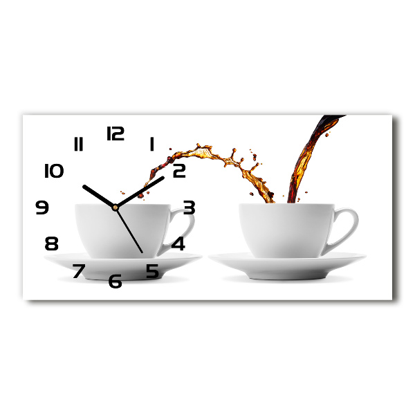 Moderne wanduhr Kaffee eingeschenkt