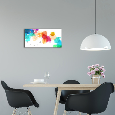 Horizontale Uhr Bunte Flecken