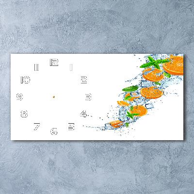 Horizontale Uhr Orangen