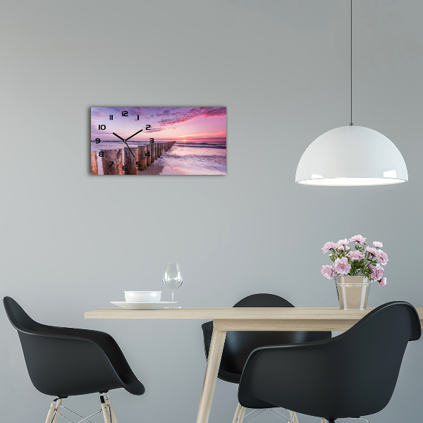 Horizontale Uhr Holzwellenbrecher