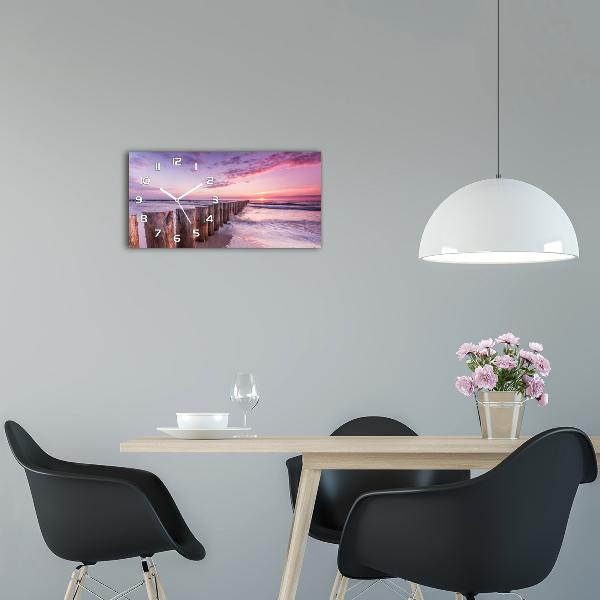 Horizontale Uhr Holzwellenbrecher